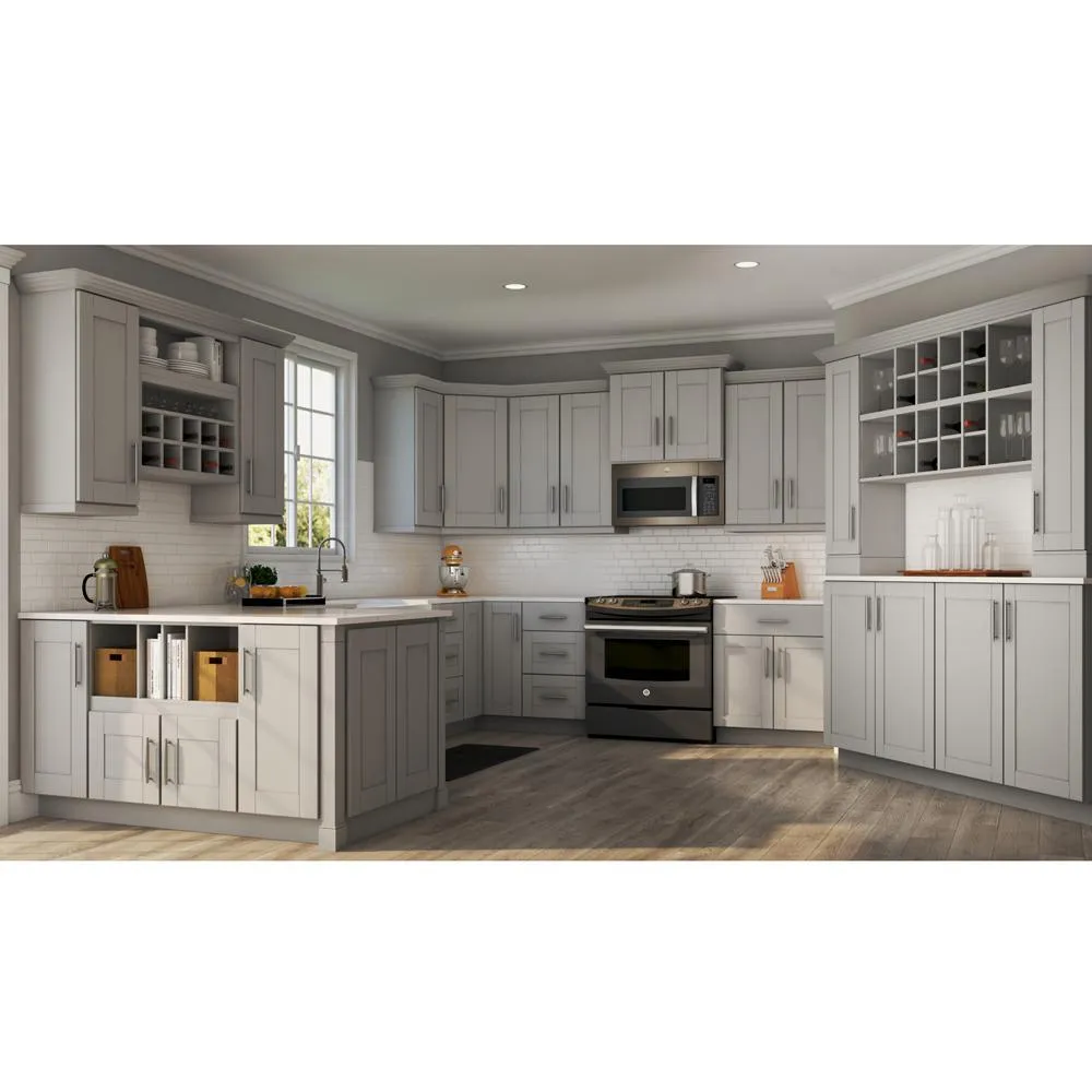 Shaker Assembled 30x18x12 in. Wall Flex Kitchen Cabinet with Shelves and Dividers in Dove Gray, photo 12 of 19