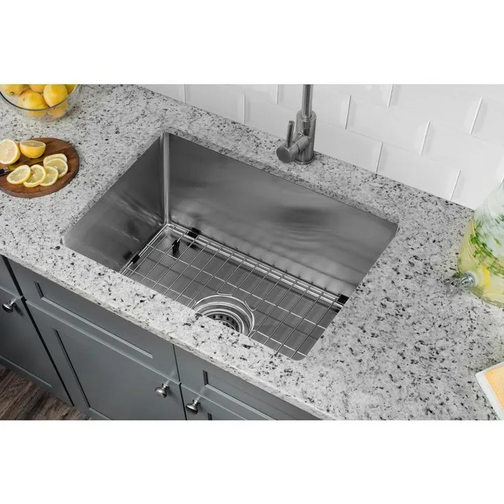 Undermount Stainless Steel 15 in. 16-Gauge Bar Sink in Brushed Stainless with Pull Out Kitchen Faucet and Soap Dispenser, photo 3 of 6