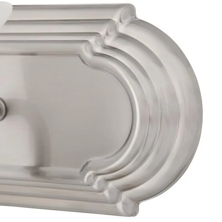 30 in. 4-Light Brushed Nickel Bathroom Vanity Light with Glass Shades, photo 9 of 9