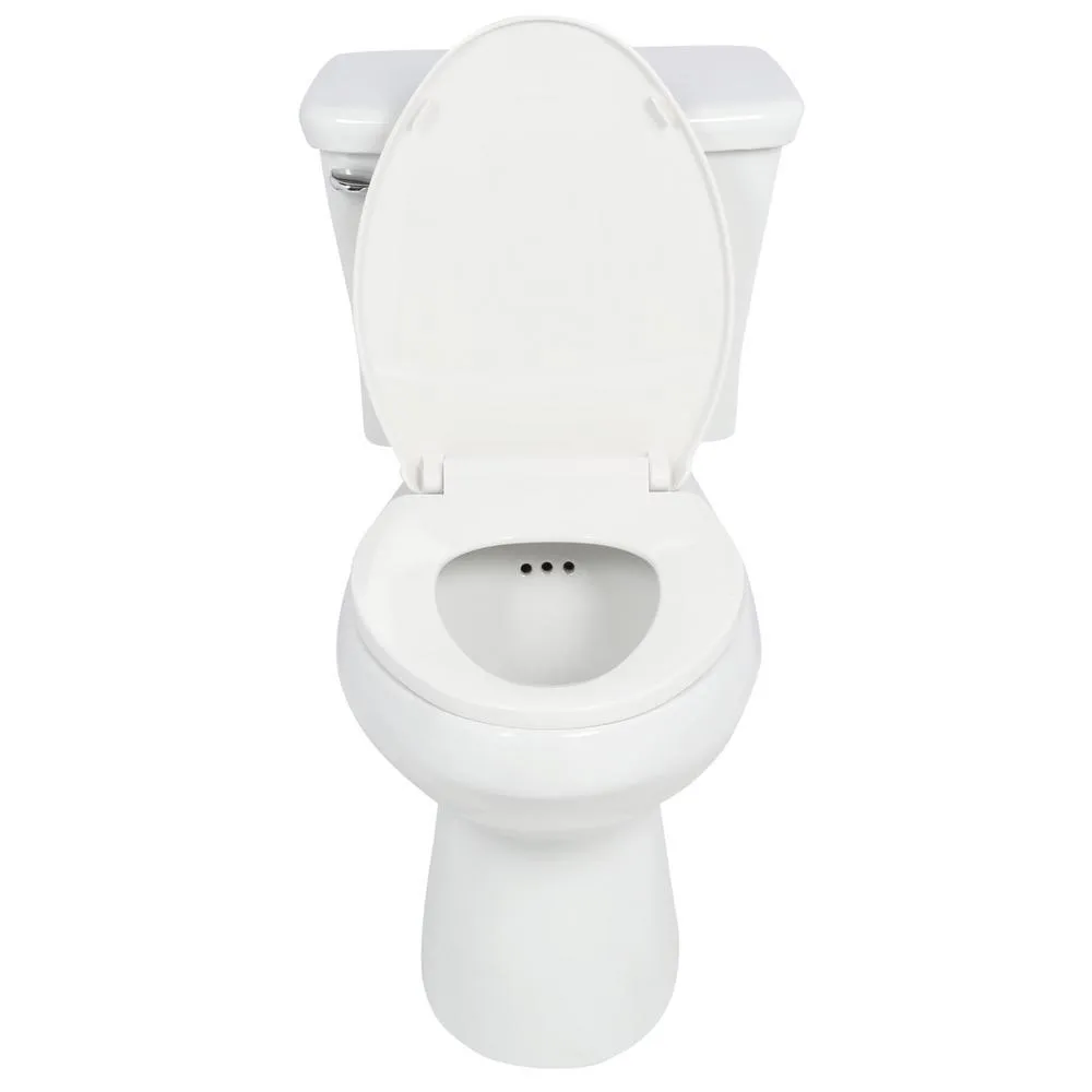 2-pc. 1.28 GPF Single Flush Elongated Toilet with Patented Overflow Protection Technology in White with Seat, photo 8 of 12
