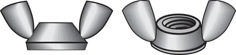 10-24 in. Zinc-Plated Steel SAE Wing Nut, 100-Pack