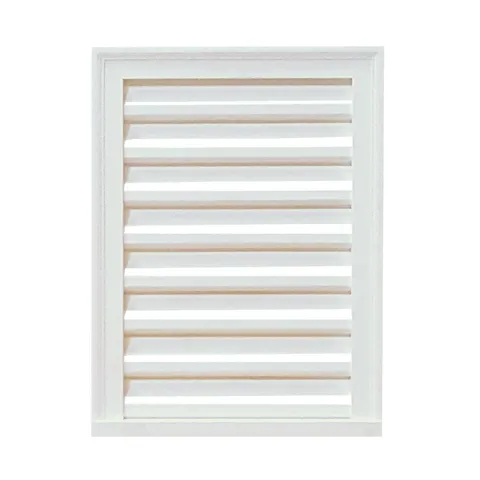 24 × 36 × 2-3/4 in Polyurethane Decorative Rectangle Louver Vent in White