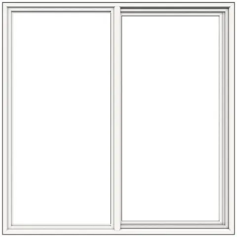 FiniShield V-4500 47-1/2 × 47-1/2 × 3 in Jamb Right-operable Vinyl Black Sliding Window Full Screen Included
