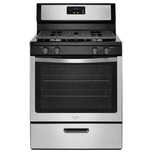 Whirlpool 30-in 4 Burners 5.1-cu ft Freestanding Gas Range (Stainless Steel), photo 6 of 8