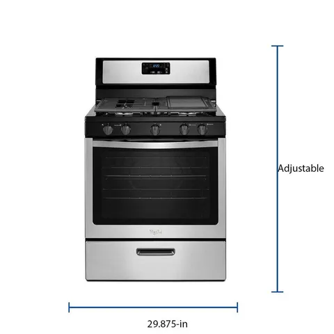 30-in 5 Burners 5.1-cu ft Freestanding Gas Range (Stainless Steel)