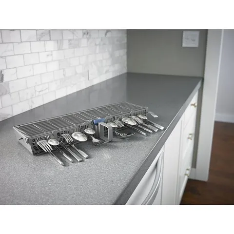 55-Decibel Front Controls 24-in Built-In Dishwasher with 1-Hour Wash Cycle - Monochromatic Stainless Steel