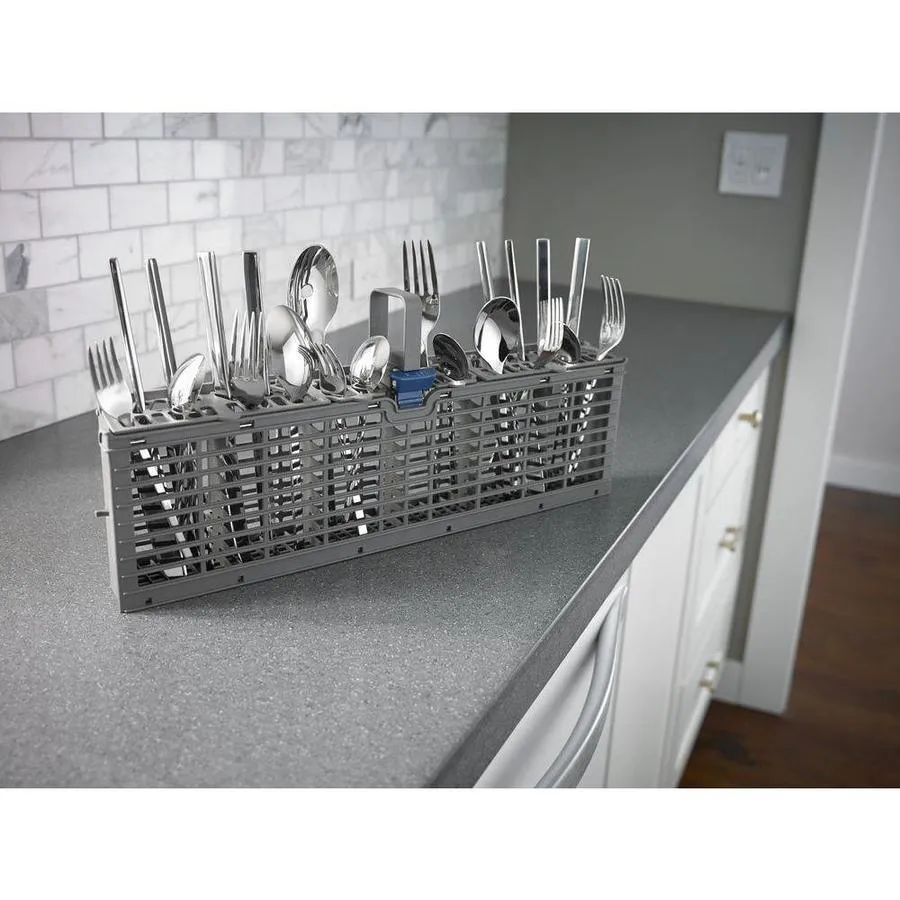 Whirlpool 55-Decibel Front Controls 24-in Built-In Dishwasher with 1-Hour Wash Cycle - Monochromatic Stainless Steel, photo 4 of 8