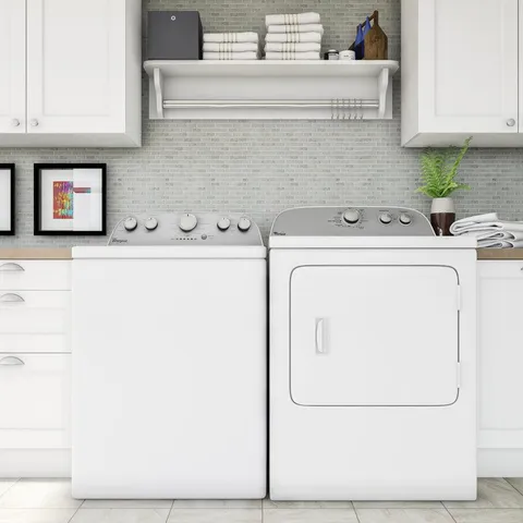 7-cu ft Reversible Side Swing Door Gas Dryer (White)