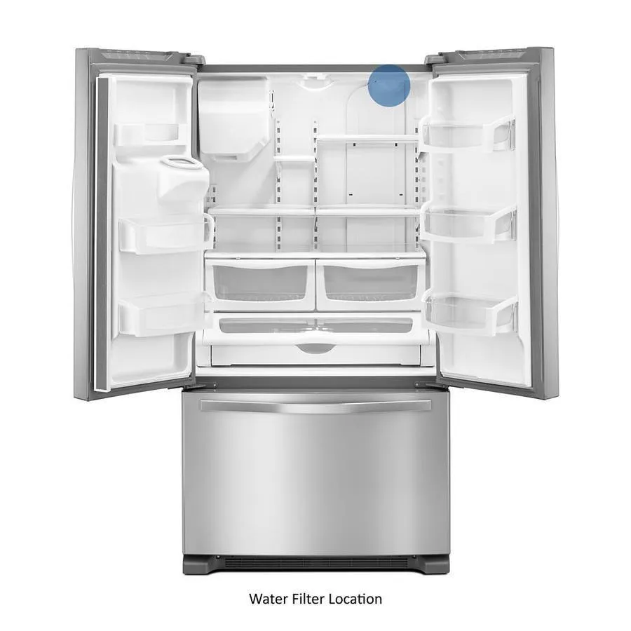 Whirlpool 24.7-cu ft 3-Door Standard-Depth 36-in French Door Refrigerator with Exterior Ice and Water Dispenser - Fingerprint Resistant Stainless Steel, photo 2 of 13