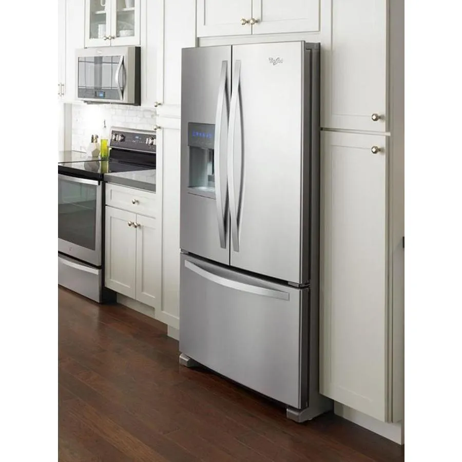 Whirlpool 24.7-cu ft 3-Door Standard-Depth 36-in French Door Refrigerator with Exterior Ice and Water Dispenser - Fingerprint Resistant Stainless Steel, photo 8 of 13