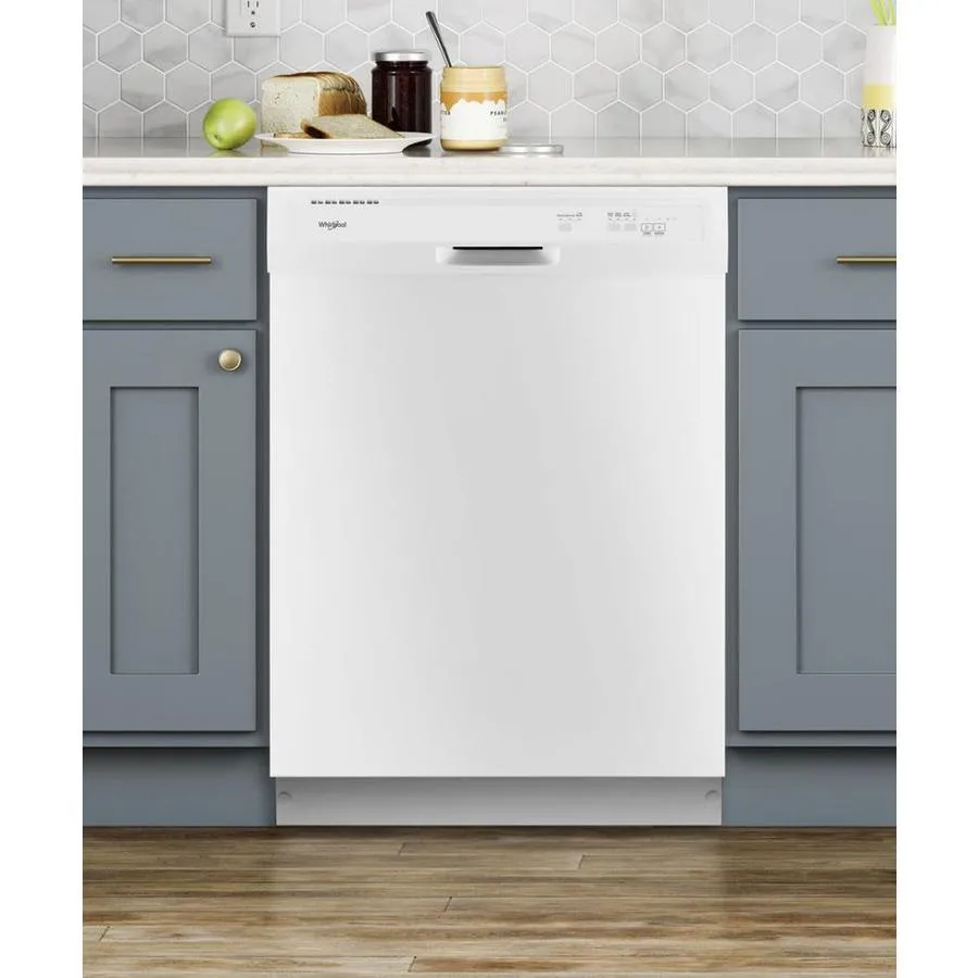 Whirlpool 55-Decibel Front Controls 24-in Built-In Dishwasher with 1-Hour Wash Cycle - White, photo 3 of 10