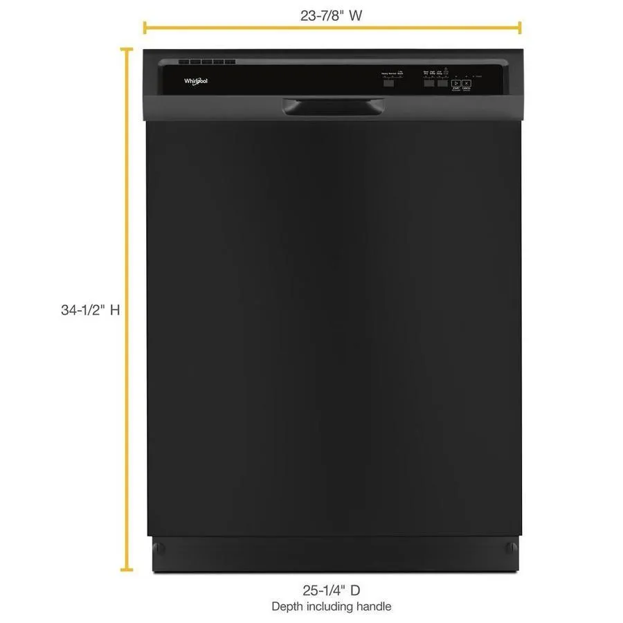 Whirlpool 55-Decibel Front Controls 24-in Built-In Dishwasher with 1-Hour Wash Cycle - Black, photo 6 of 10