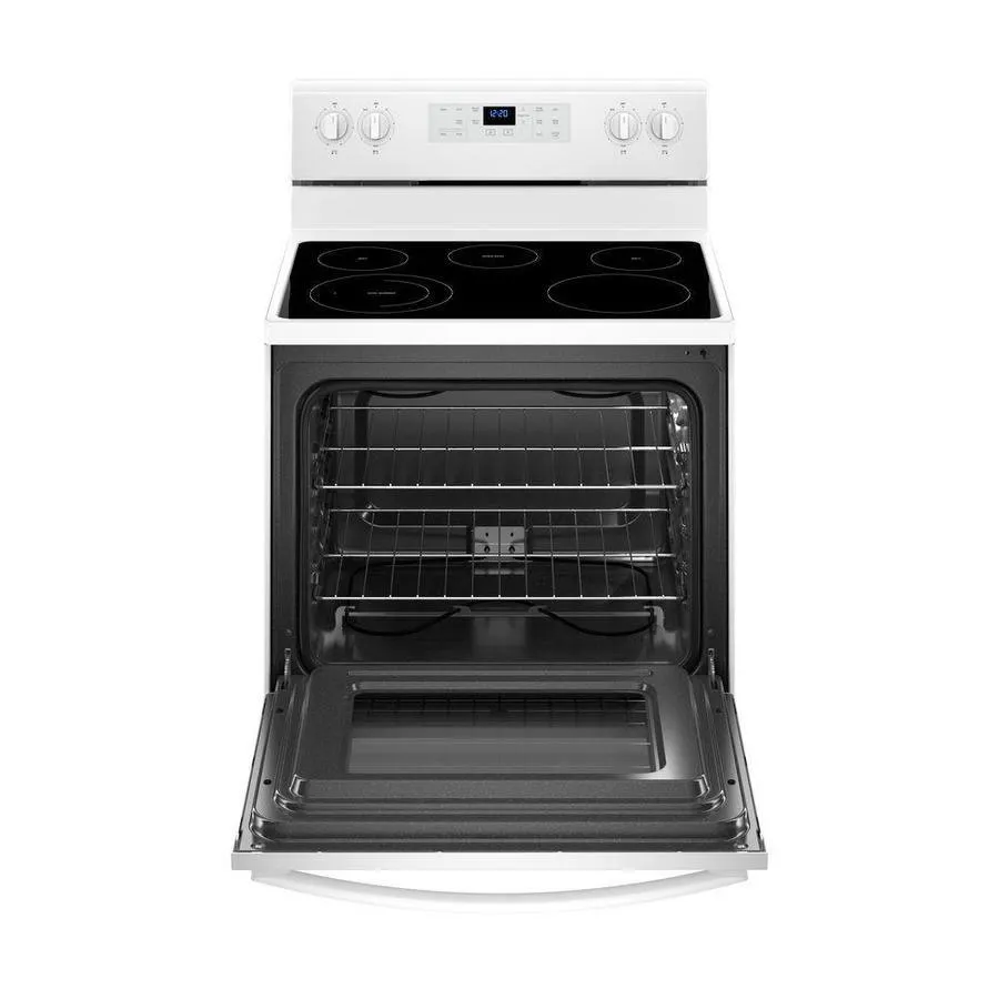 Whirlpool 30-in Smooth Surface 5 Elements 5.3-cu ft Steam Cleaning Freestanding Electric Range (White), photo 2 of 14