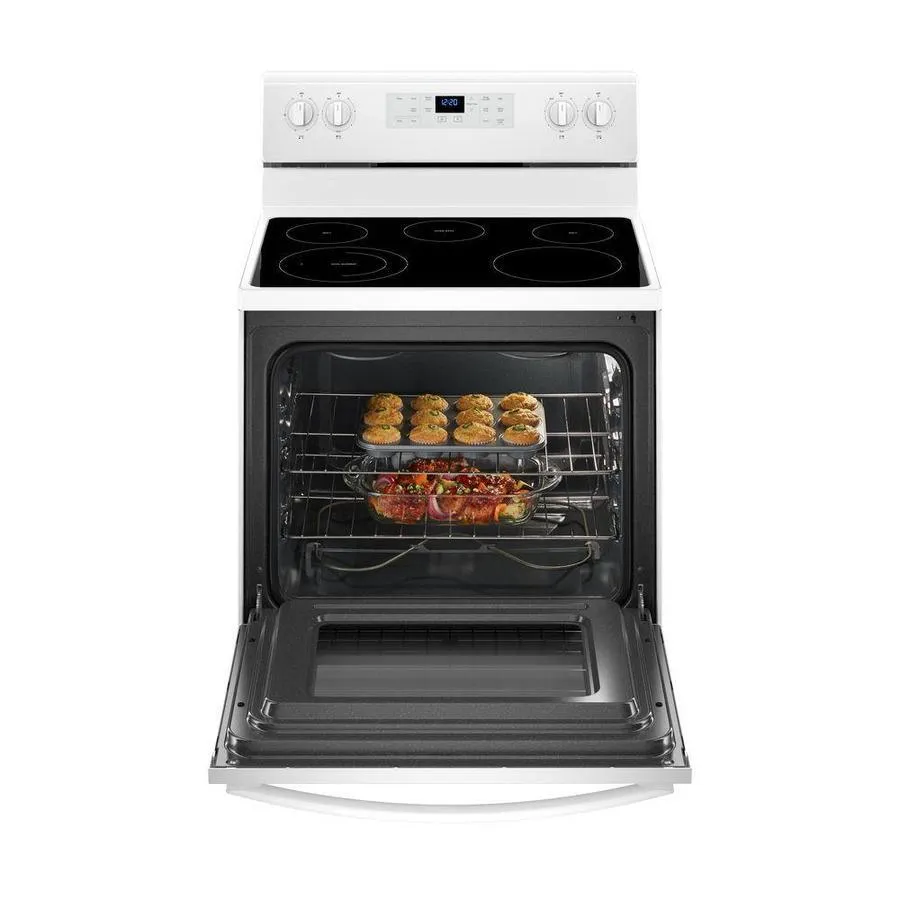 Whirlpool 30-in Smooth Surface 5 Elements 5.3-cu ft Steam Cleaning Freestanding Electric Range (White), photo 5 of 14