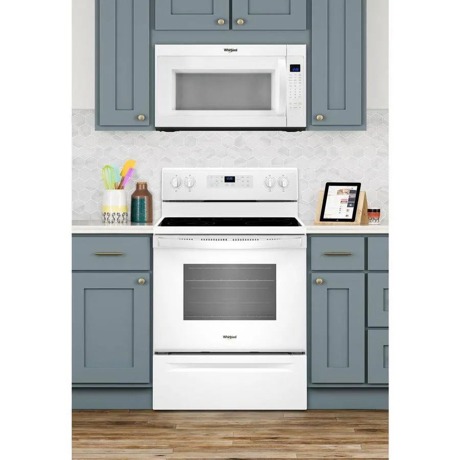 Whirlpool 30-in Smooth Surface 5 Elements 5.3-cu ft Steam Cleaning Freestanding Electric Range (White), photo 6 of 14
