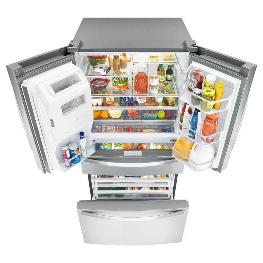 Whirlpool 26.2-cu ft 4-Door 36-in French Door Refrigerator with Exterior Drawer - Fingerprint Resistant Stainless Steel, photo 3 of 11