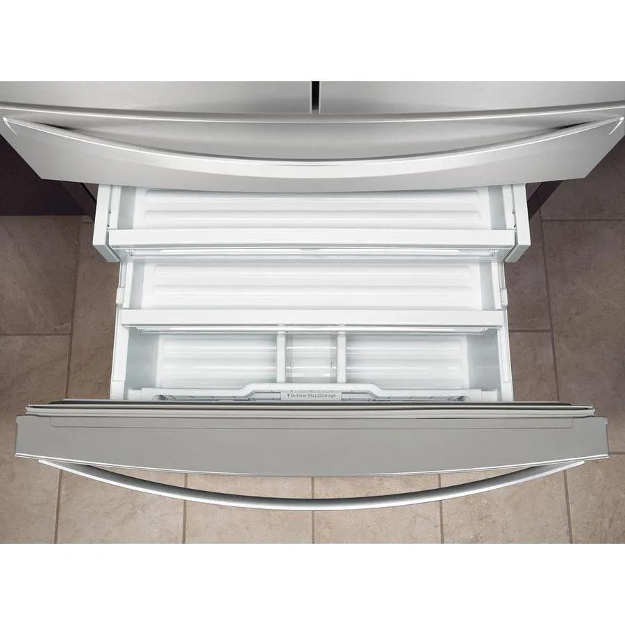 Whirlpool 26.2-cu ft 4-Door 36-in French Door Refrigerator with Exterior Drawer - Fingerprint Resistant Stainless Steel, photo 4 of 11