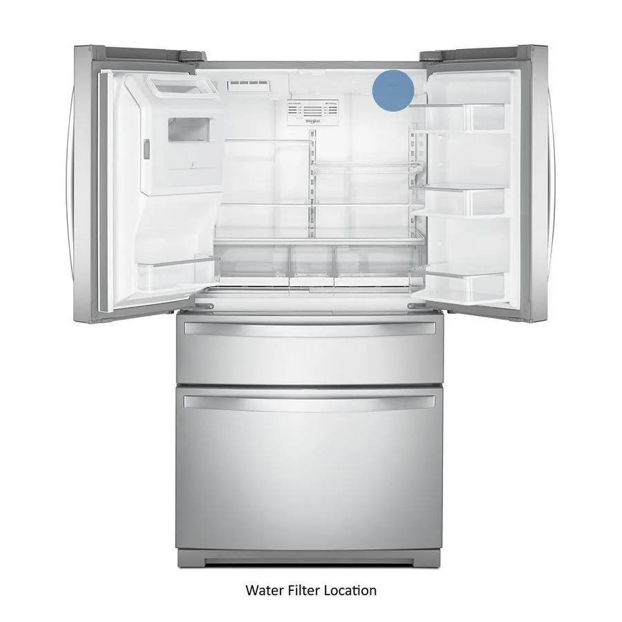 Whirlpool 26.2-cu ft 4-Door 36-in French Door Refrigerator with Exterior Drawer - Fingerprint Resistant Stainless Steel, photo 6 of 11