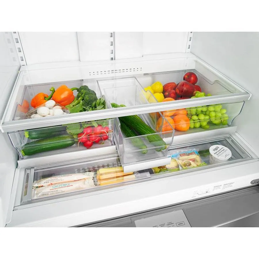 Whirlpool 26.2-cu ft 4-Door 36-in French Door Refrigerator with Exterior Drawer - Fingerprint Resistant Stainless Steel, photo 2 of 11