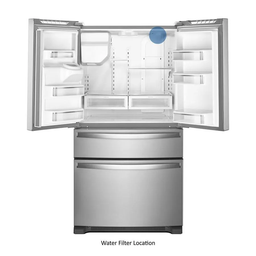 Whirlpool 24.5-cu ft 4-Door 36-in French Door Refrigerator with Exterior Ice and Water Dispenser - Fingerprint Resistant Stainless Steel, photo 7 of 13