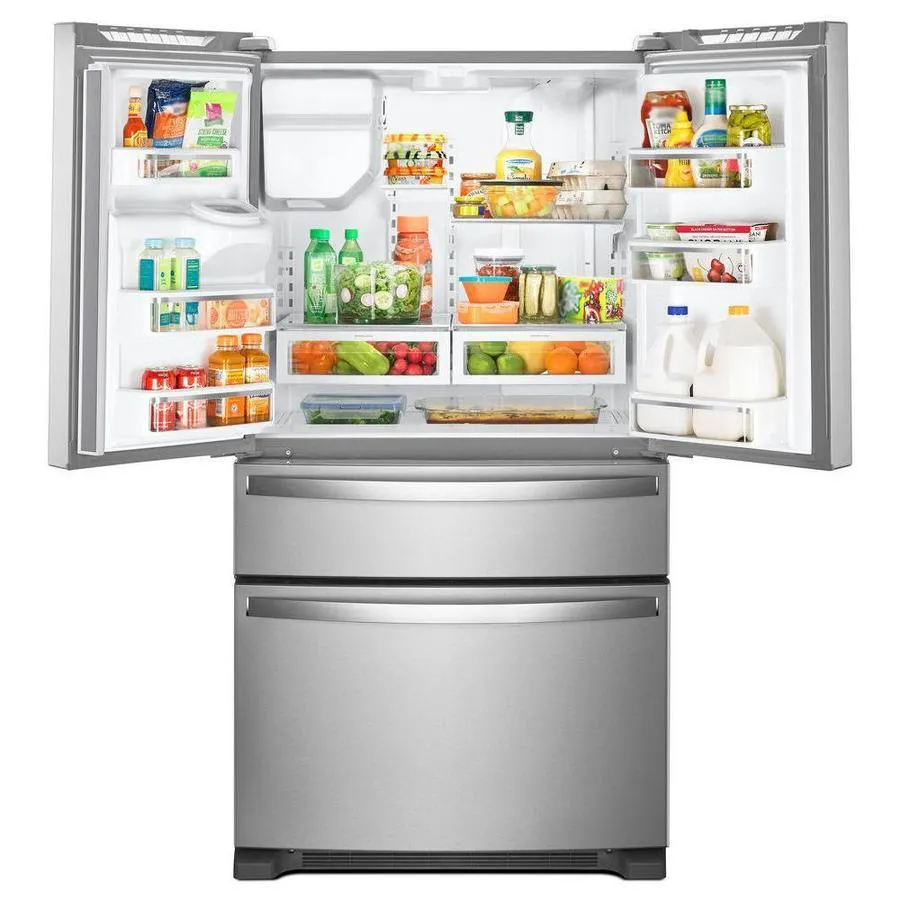 Whirlpool 24.5-cu ft 4-Door 36-in French Door Refrigerator with Exterior Ice and Water Dispenser - Fingerprint Resistant Stainless Steel, photo 6 of 13