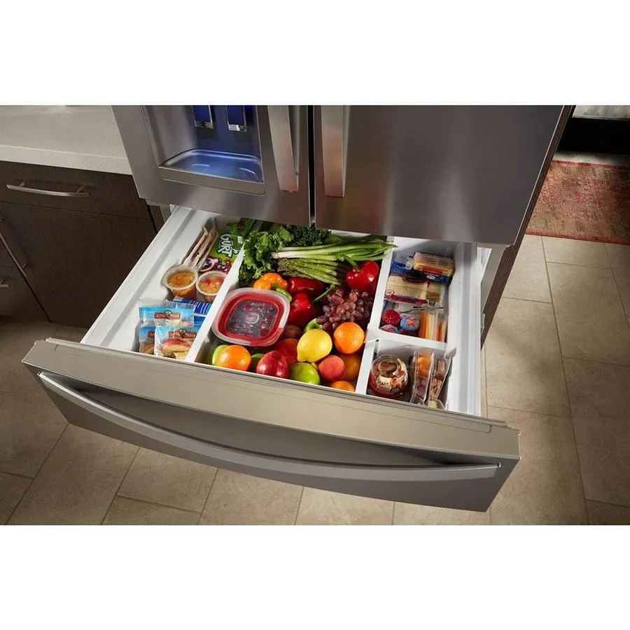Whirlpool 24.5-cu ft 4-Door 36-in French Door Refrigerator with Exterior Ice and Water Dispenser - Fingerprint Resistant Stainless Steel, photo 5 of 13