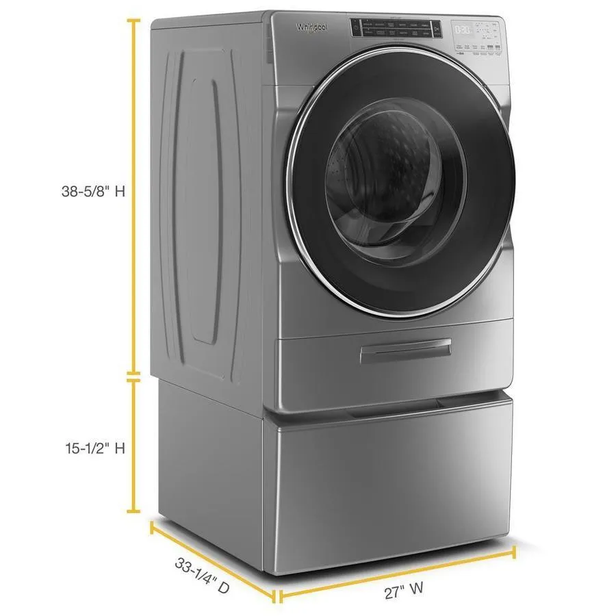 Whirlpool 5.0-cu ft High-Efficiency Front Load Washer with Load and Go XL Dispenser - Chrome Shadow, photo 3 of 10
