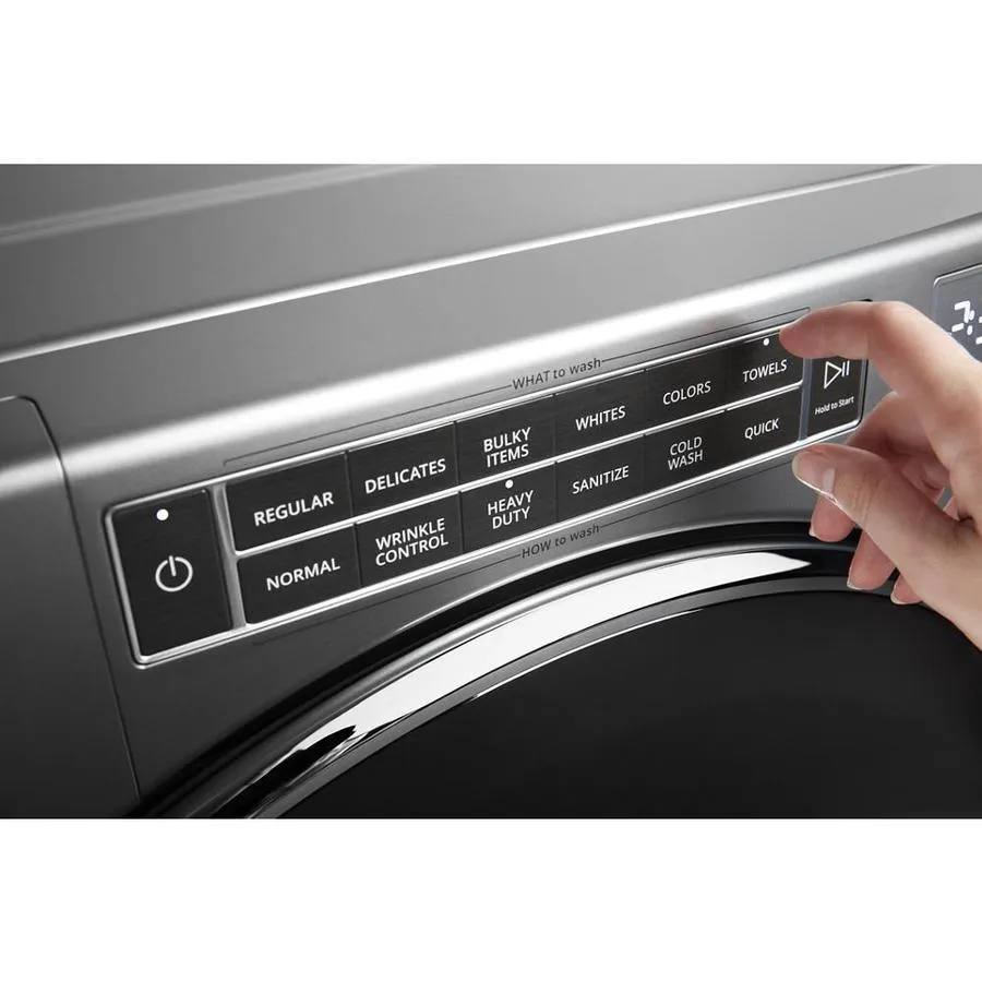 Whirlpool 5.0-cu ft High-Efficiency Front Load Washer with Load and Go XL Dispenser - Chrome Shadow, photo 4 of 10