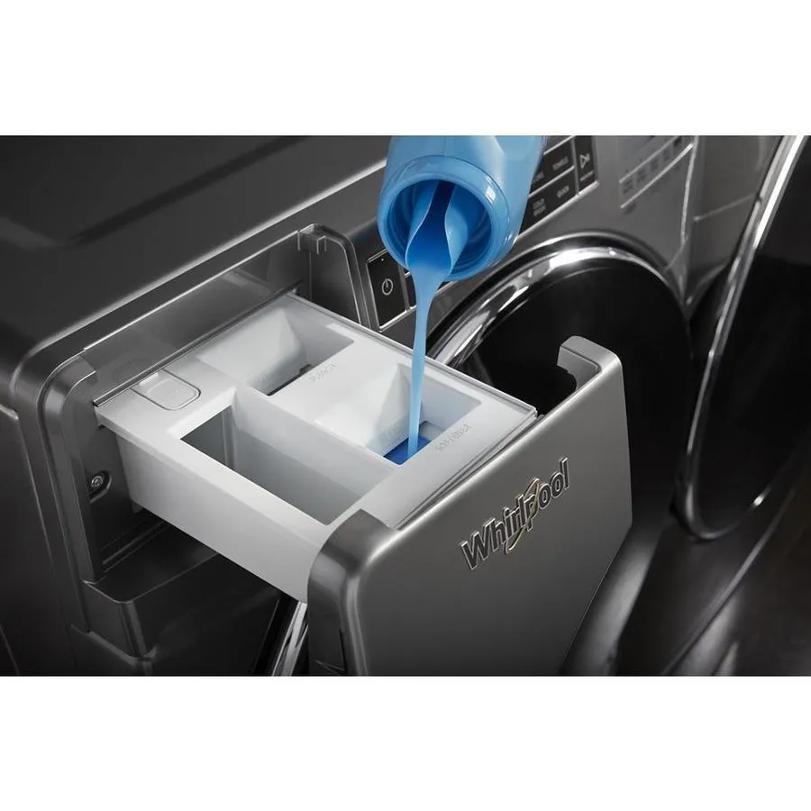 Whirlpool 5.0-cu ft High-Efficiency Front Load Washer with Load and Go XL Dispenser - Chrome Shadow, photo 5 of 10