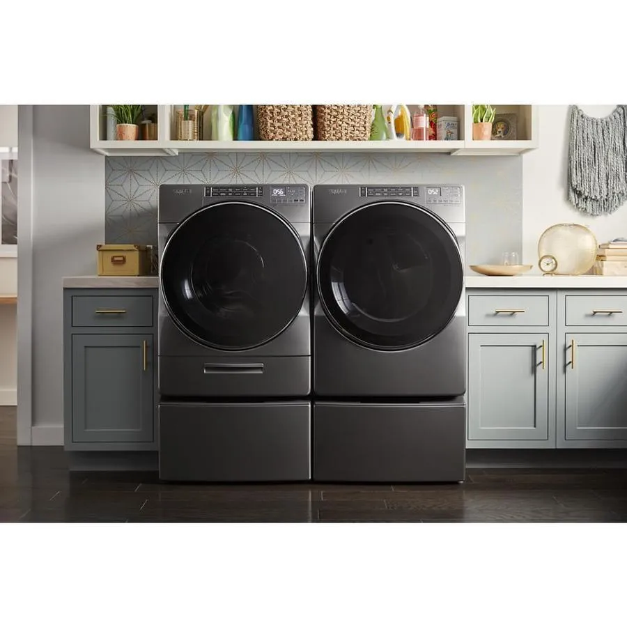 Whirlpool 5.0-cu ft High-Efficiency Front Load Washer with Load and Go XL Dispenser - Chrome Shadow, photo 8 of 10