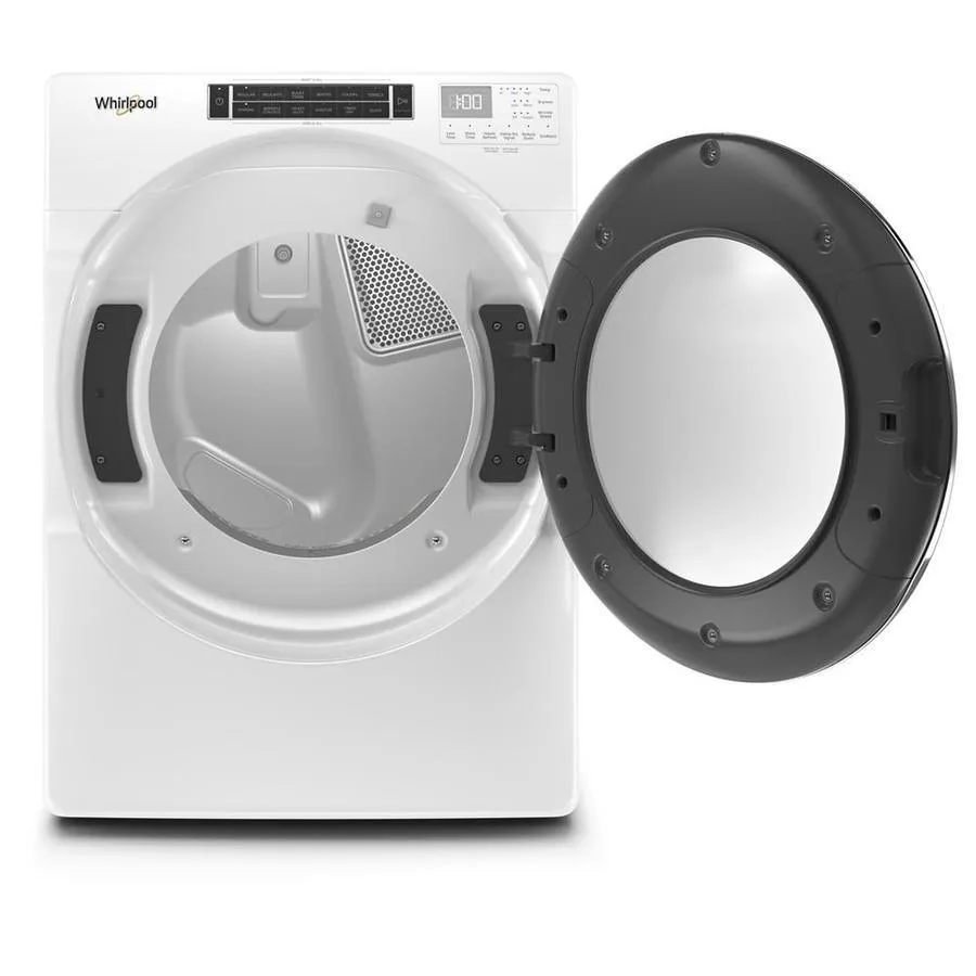 Whirlpool 7.4-cu ft Front Load Stackable Vented Electric Dryer with Steam Cycles - White, photo 2 of 11