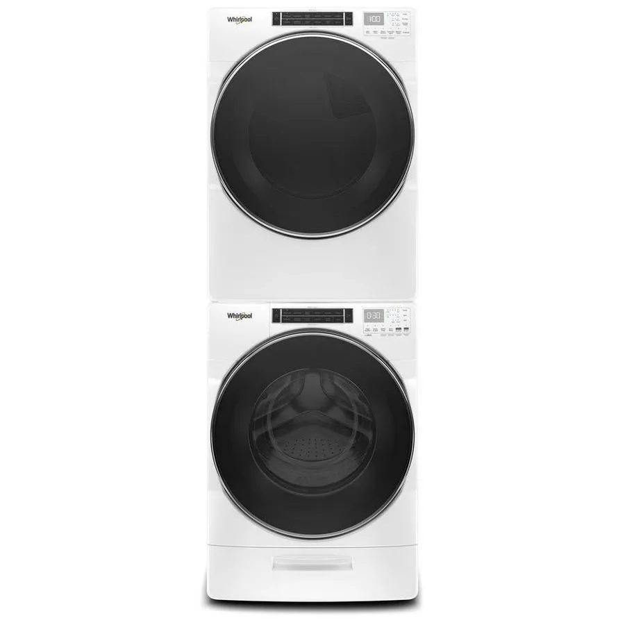 Whirlpool 7.4-cu ft Front Load Stackable Vented Electric Dryer with Steam Cycles - White, photo 6 of 11