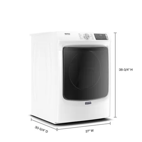 7.3-cu ft Front Load Stackable Vented Electric Dryer with Extra Power - White