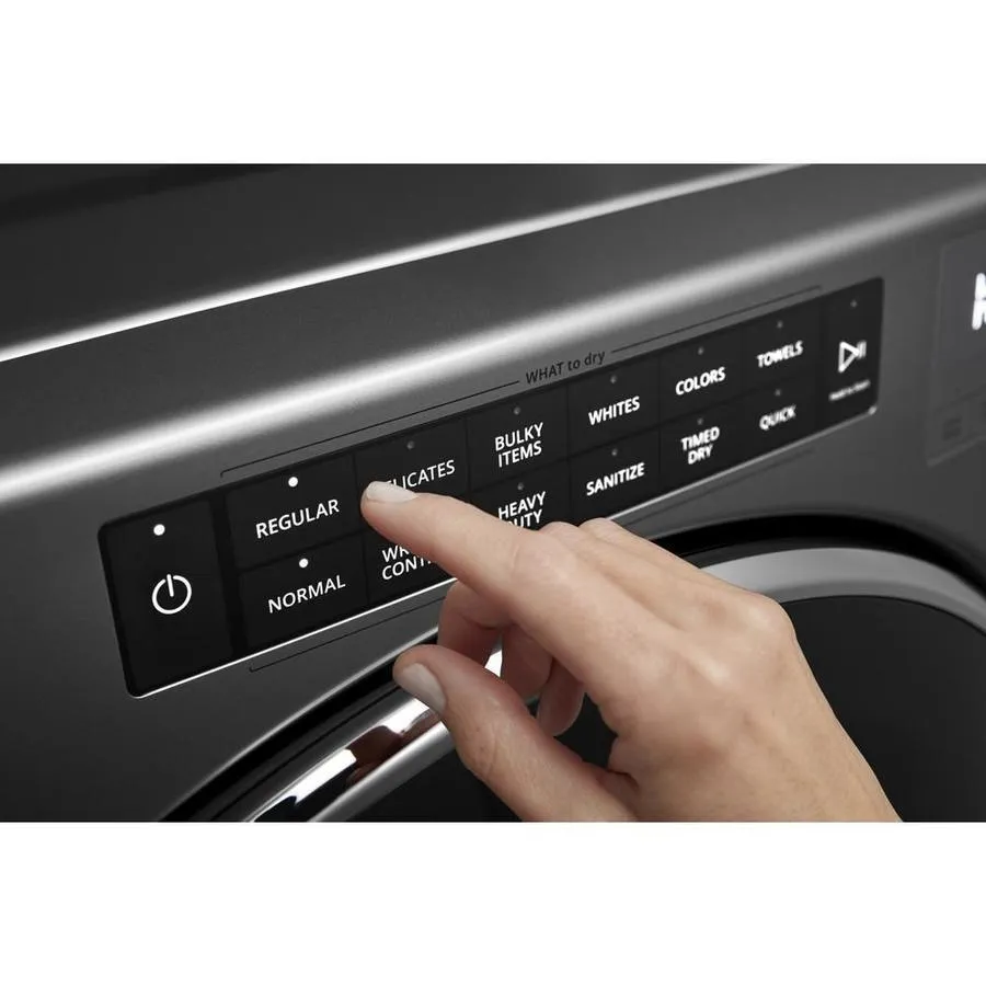 Whirlpool 7.4-cu ft Smart Capable Stackable Vented Electric Dryer with Steam Cycles - Chrome Shadow, photo 9 of 11