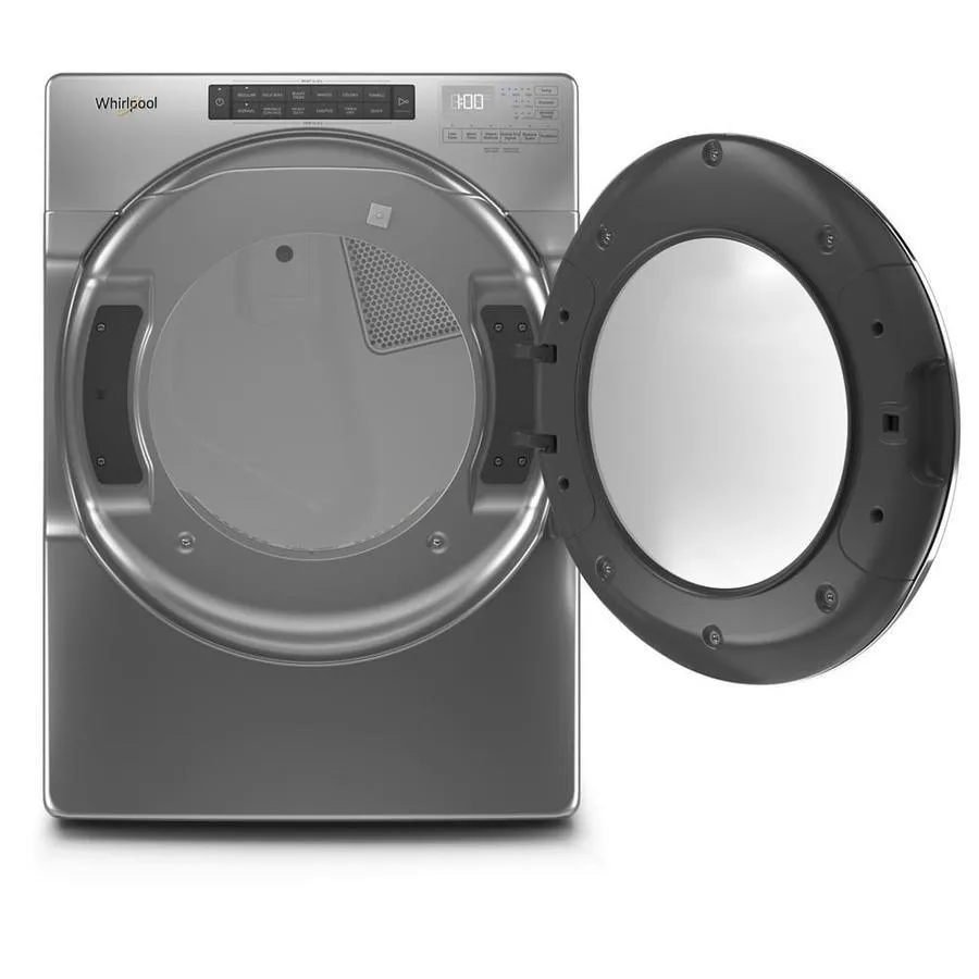 Whirlpool 7.4-cu ft Smart Capable Stackable Vented Electric Dryer with Steam Cycles - Chrome Shadow, photo 2 of 11