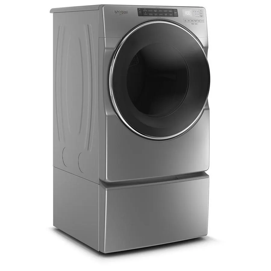 Whirlpool 7.4-cu ft Smart Capable Stackable Vented Electric Dryer with Steam Cycles - Chrome Shadow, photo 3 of 11