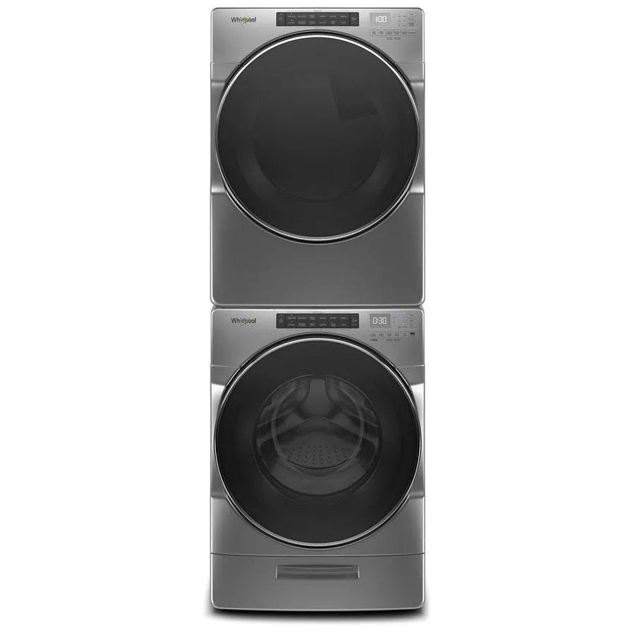 Whirlpool 7.4-cu ft Smart Capable Stackable Vented Electric Dryer with Steam Cycles - Chrome Shadow, photo 6 of 11
