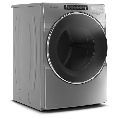 7.4-cu ft Front Load Stackable Vented Electric Dryer with Steam Cycles - Chrome Shadow