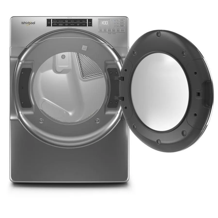 Whirlpool 7.4-cu ft Front Load Stackable Vented Electric Dryer with Steam Cycles - Chrome Shadow, photo 2 of 11