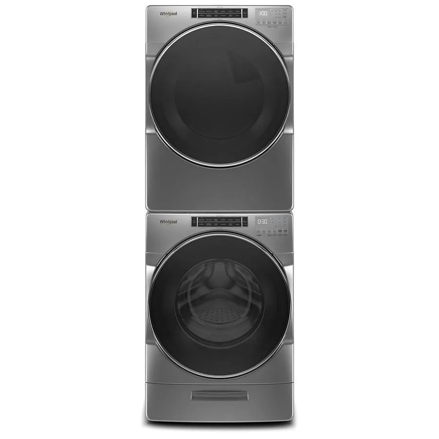 Whirlpool 7.4-cu ft Front Load Stackable Vented Electric Dryer with Steam Cycles - Chrome Shadow, photo 6 of 11
