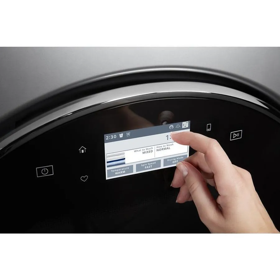 Whirlpool 7.4-cu ft Smart Front Load Stackable Vented Electric Dryer - Chrome Shadow, photo 9 of 12