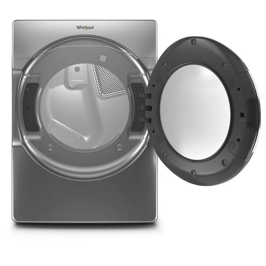 Whirlpool 7.4-cu ft Smart Front Load Stackable Vented Electric Dryer - Chrome Shadow, photo 2 of 12