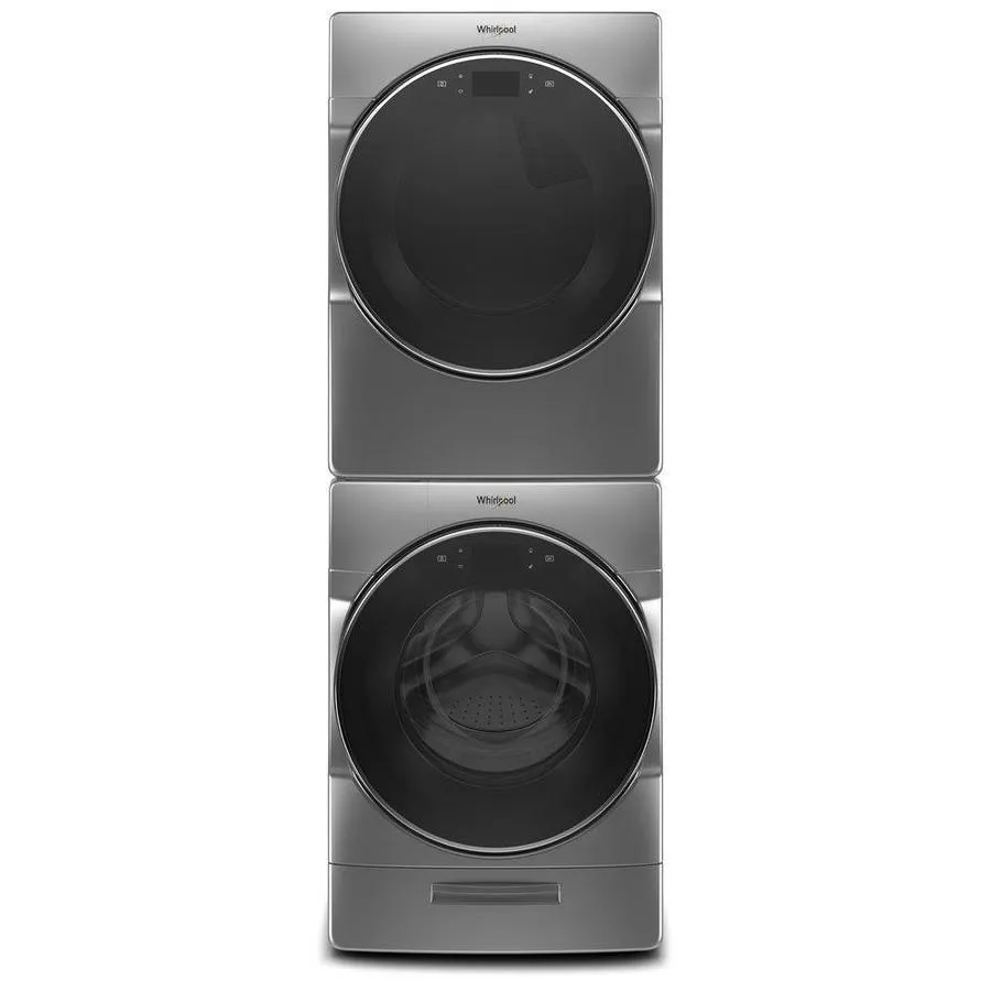 Whirlpool 7.4-cu ft Smart Front Load Stackable Vented Electric Dryer - Chrome Shadow, photo 6 of 12
