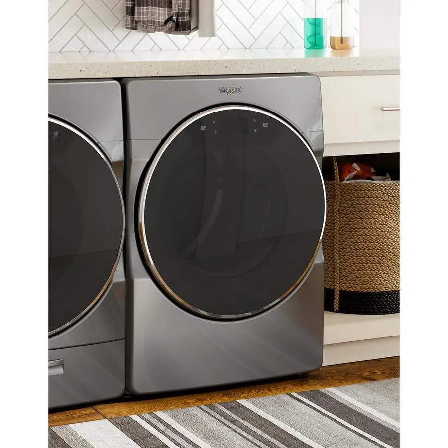 Whirlpool 7.4-cu ft Smart Front Load Stackable Vented Electric Dryer - Chrome Shadow, photo 7 of 12