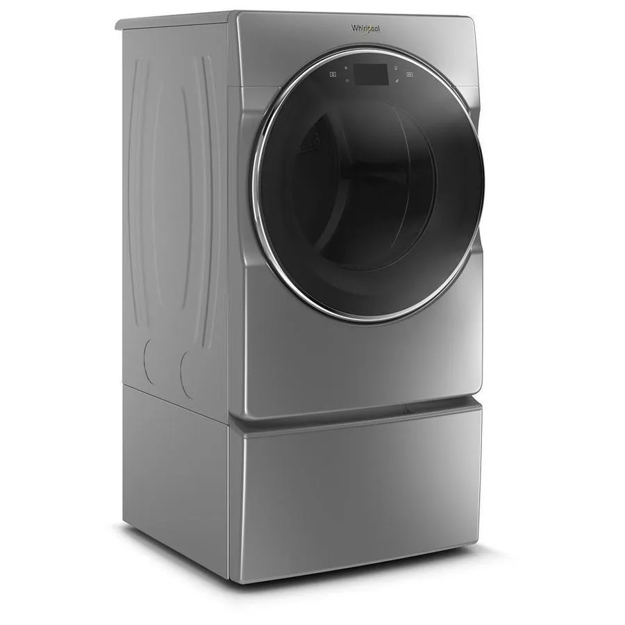 Whirlpool Smart 7.4-cu ft Reversible Side Swing Door Stackable Steam Cycle Gas Dryer (Chrome Shadow) ENERGY STAR, photo 3 of 12