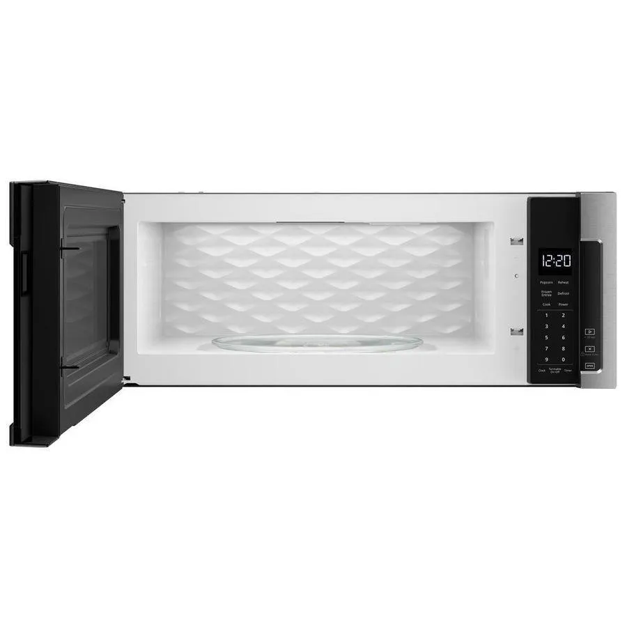 Whirlpool 1.1-cu ft Low Profile Over-the-Range Microwave in Stainless Steel, photo 4 of 11
