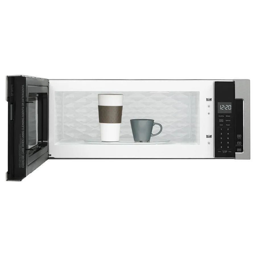 Whirlpool 1.1-cu ft Low Profile Over-the-Range Microwave in Stainless Steel, photo 3 of 11