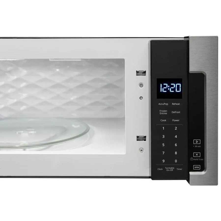 Whirlpool 1.1-cu ft Low Profile Over-the-Range Microwave in Stainless Steel, photo 7 of 11