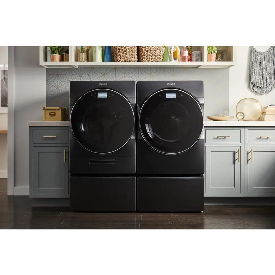 Whirlpool 5.0-cu ft Smart Capable High-Efficiency Front Load Washer with Load and Go XL Plus Dispenser - Black Shadow, photo 8 of 11