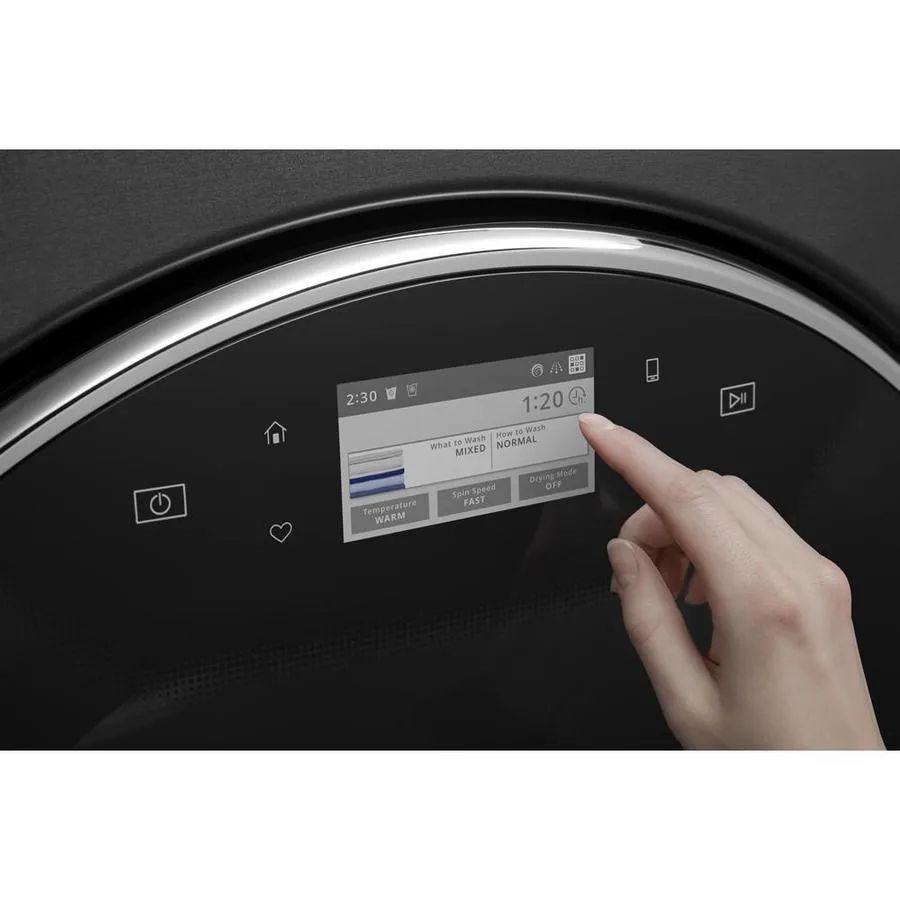 Whirlpool 7.4-cu ft Smart Front Load Stackable Vented Electric Dryer - Black Shadow, photo 9 of 12